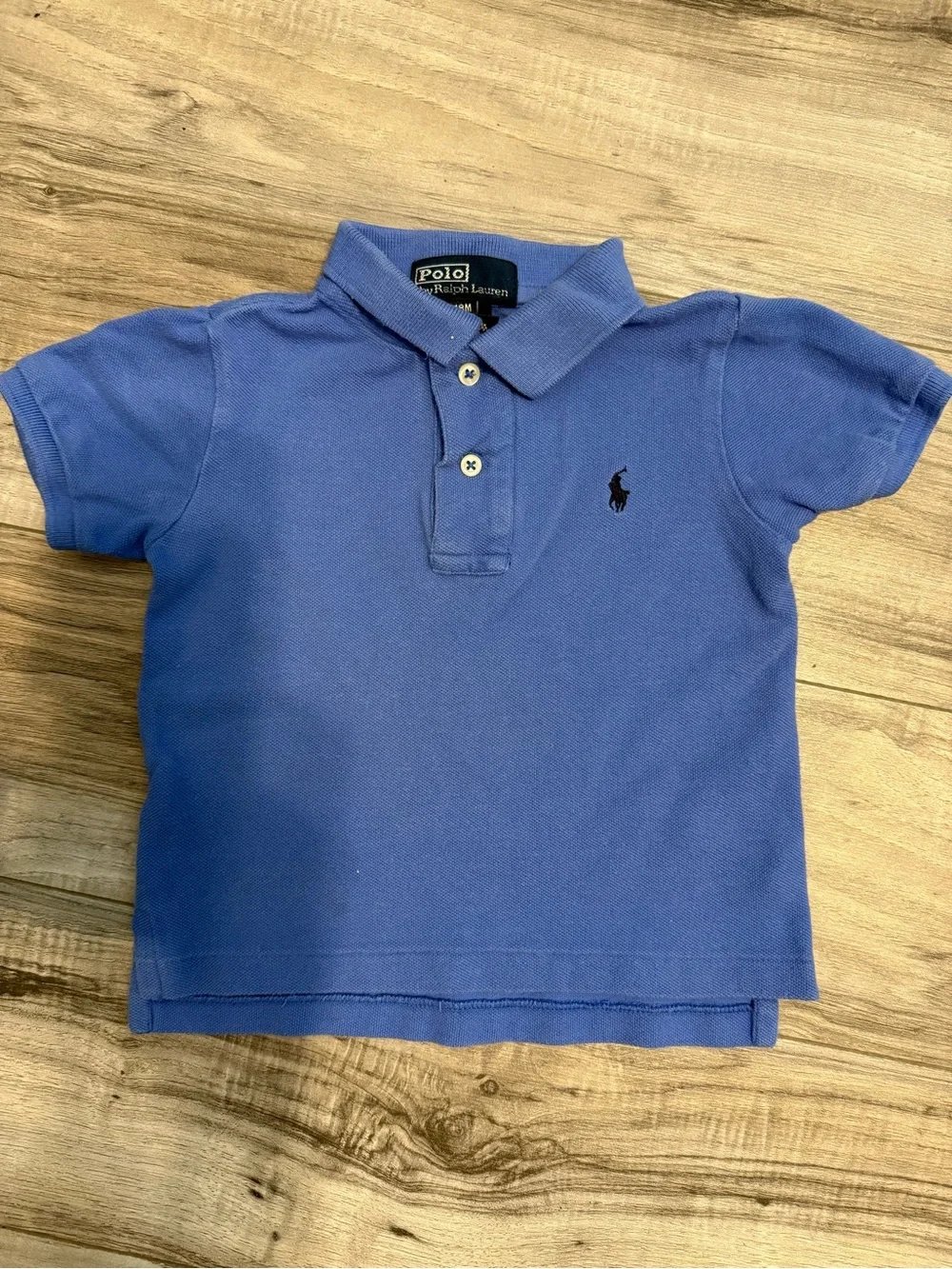 Ralph Lauren Blue Polo Shirt with Navy Pony - Kids
